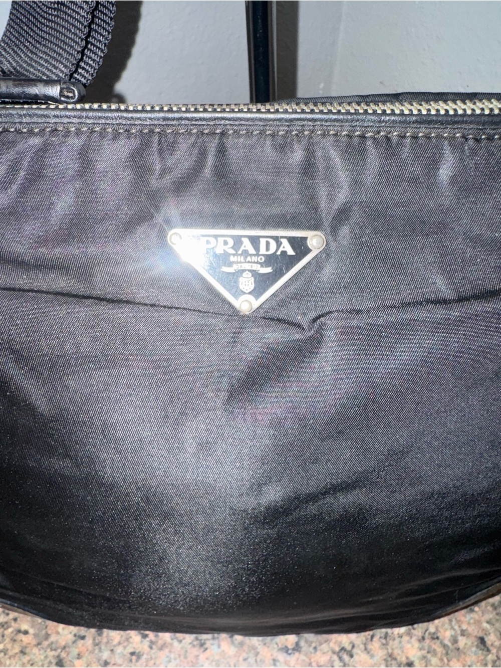Prada Tessuto vintage Nylon & Leather Shoulder Bag - Black ✅authentic✅ - Picture 3 of 8